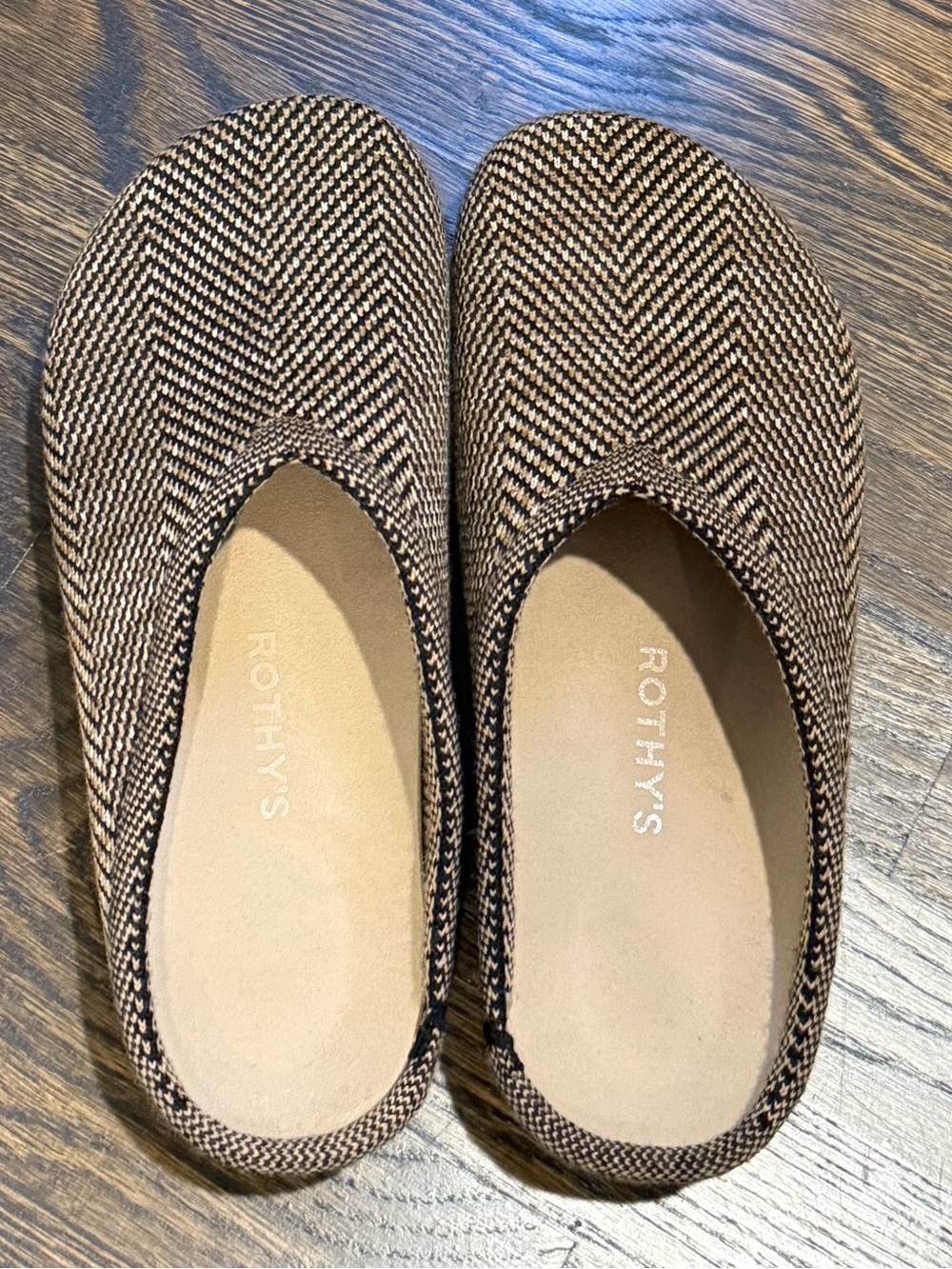 Rothy's Brown Herringbone Mules - Picture 2 of 4
